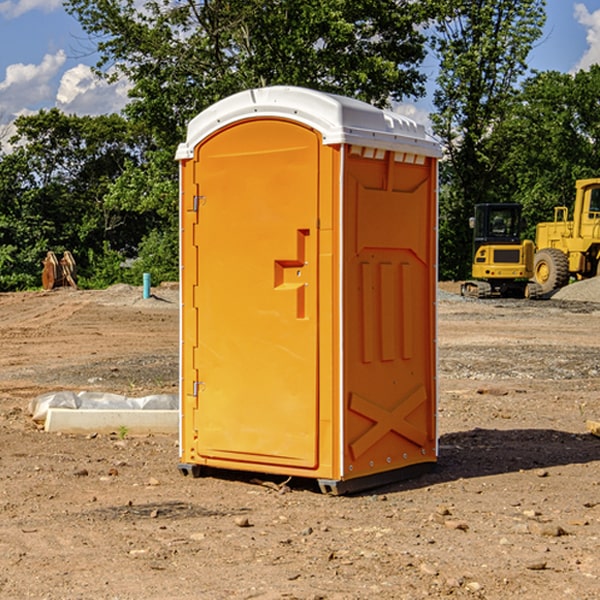 how often are the portable restrooms cleaned and serviced during a rental period in Nemours